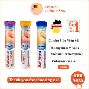 Combo 3 Lọ Viên Sủi VitaminC-Multivitamin-Multimineral Của Đức-20viên