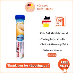 Viên Sủi Multi-Mineral Mivolis Bổ Sung Khoáng Chất Của Đức-Lọ 20viên