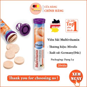 Viên Sủi Multivitamin Mivolis Bổ Sung Vitamin Tổng Hợp Của Đức-Lọ 20viên