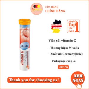 Viên Sủi Vitamin C Mivolis Chính Hãng Của Đức - Lọ 20viên